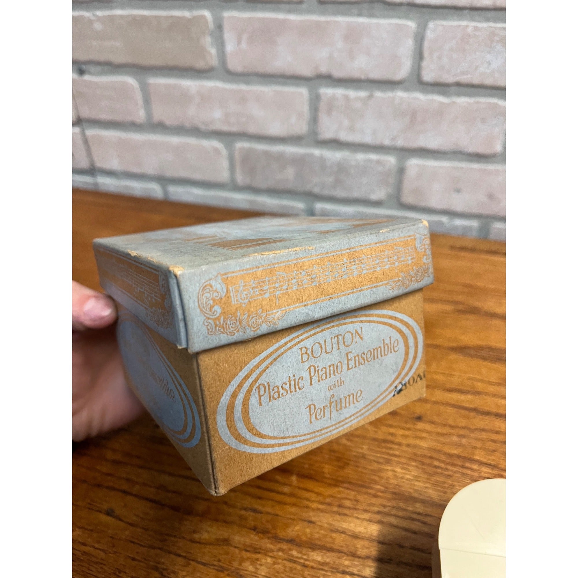Vintage 1930's  Bouton Novelty Wood Piano Mini Perfumes w/ Orig. Box