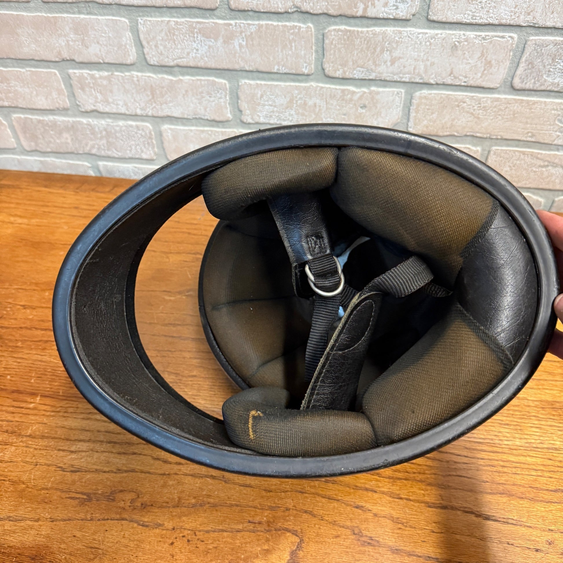 Vintage Black Sparkle Face Shield Snowmobile Motorcycle Helmet