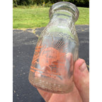 Vintage ACl Wern Farms Waukesha Half Pint Dairy Milk Bottle