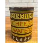 Antique 1920s Sunshine Cheese Wafer Tin Advertising Loose-Wiles Biscuit Co.