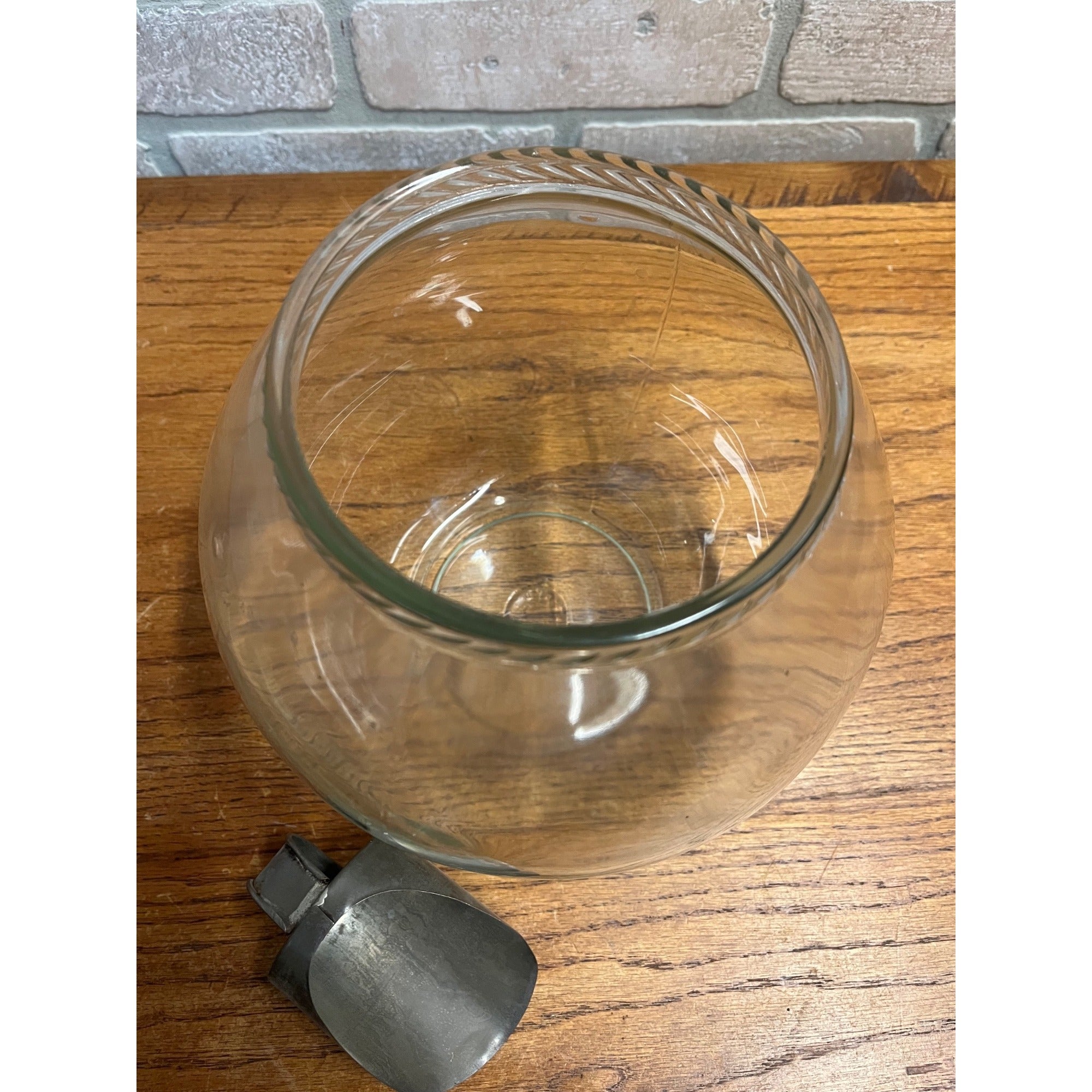 Antique 1920s General Store Candy Apothecary Jar w/ Tin Scoop Drug Country Store