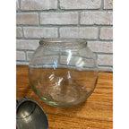 Antique 1920s General Store Candy Apothecary Jar w/ Tin Scoop Drug Country Store
