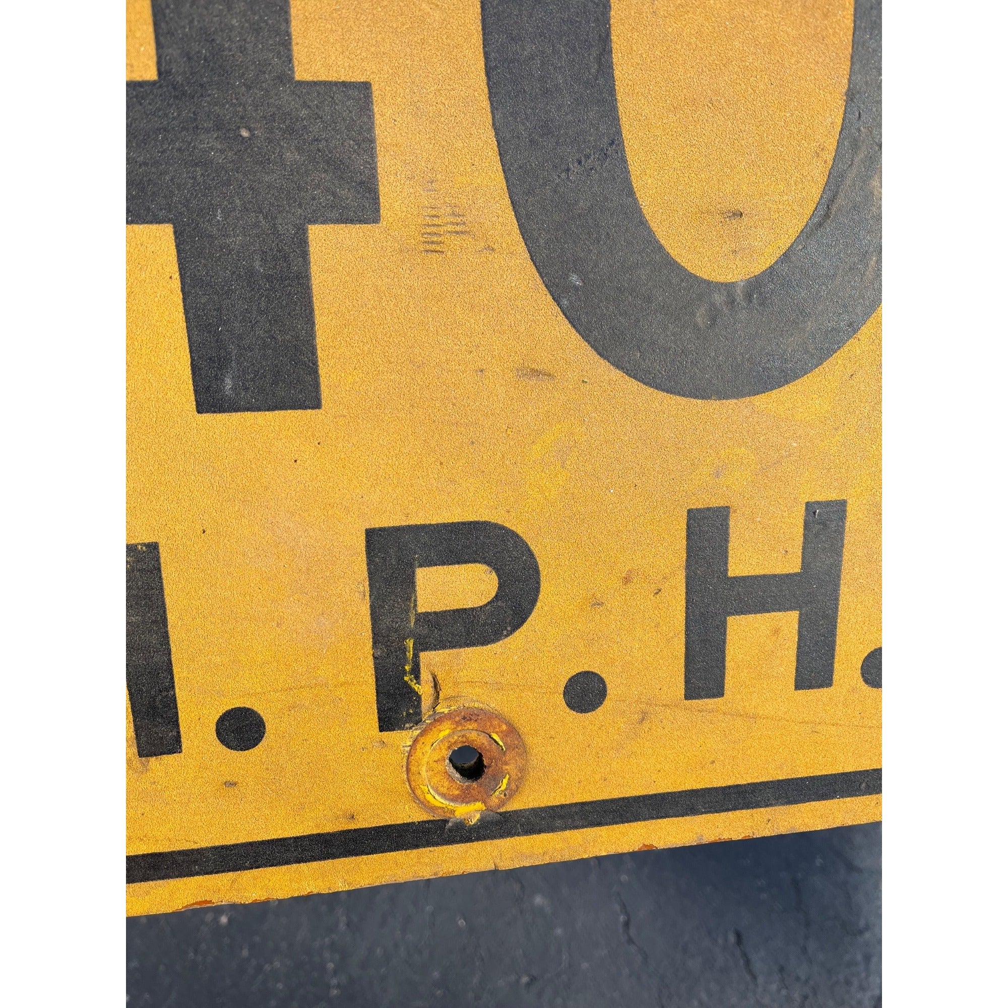 Vintage 1930s Wooden 40 MPH Speed Limit Road Street Sign Retired Wood