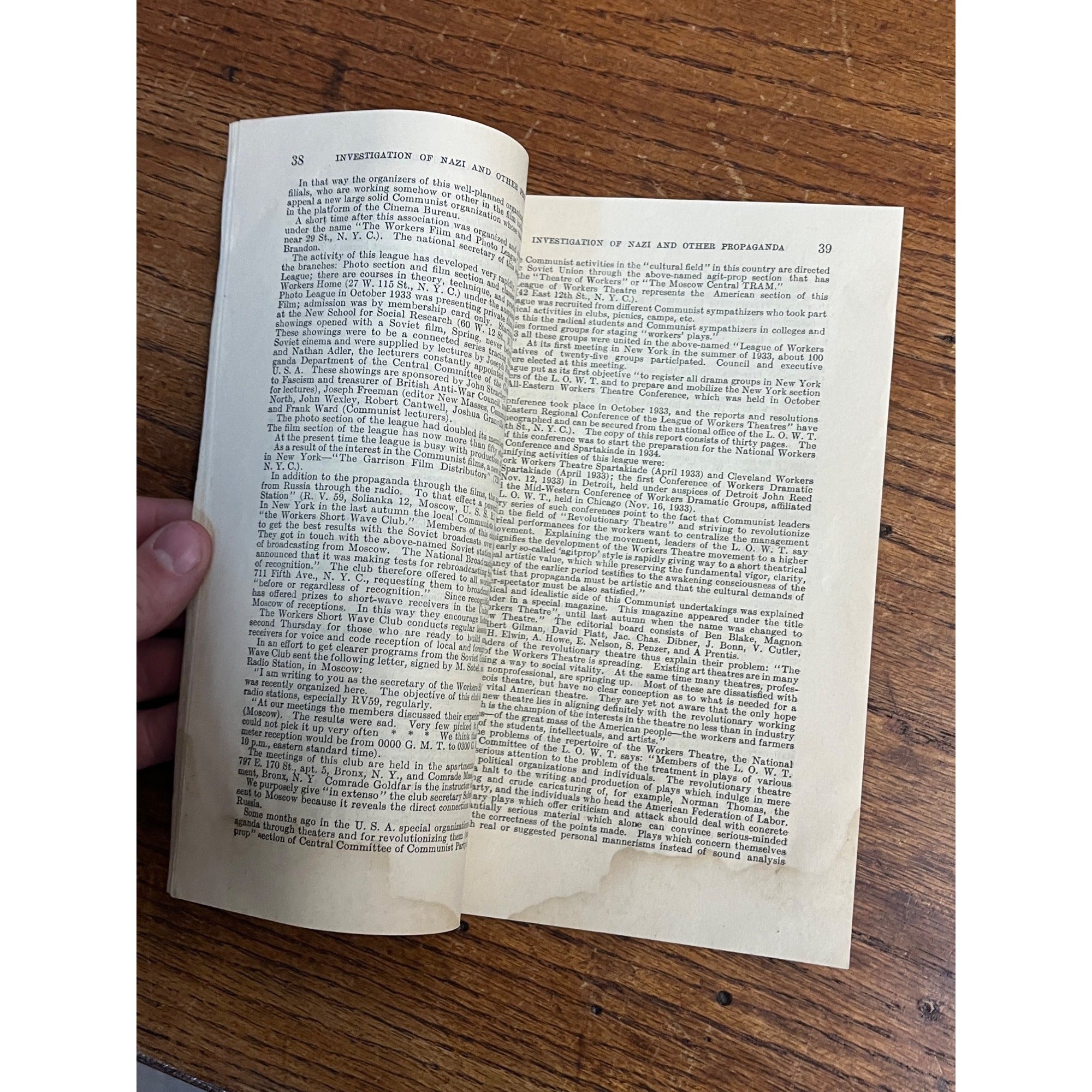 Original Investigation of Nazi Propaganda Activities 1934 Congress Walter Steele