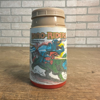 Vintage 1988 Aladdin Dino-Riders Lunchbox Thermos Only Plastic Tyco - No Cap