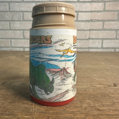 Vintage 1988 Aladdin Dino-Riders Lunchbox Thermos Only Plastic Tyco - No Cap