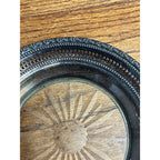 Vintage Frank Whiting Talisman Rose Sterling Silver Glass Plate 6.5"