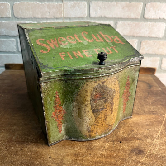 Sweet Cuba Fine Cut Tobacco Spaulding & Merrick Advertising Tobacco Tin Store Display