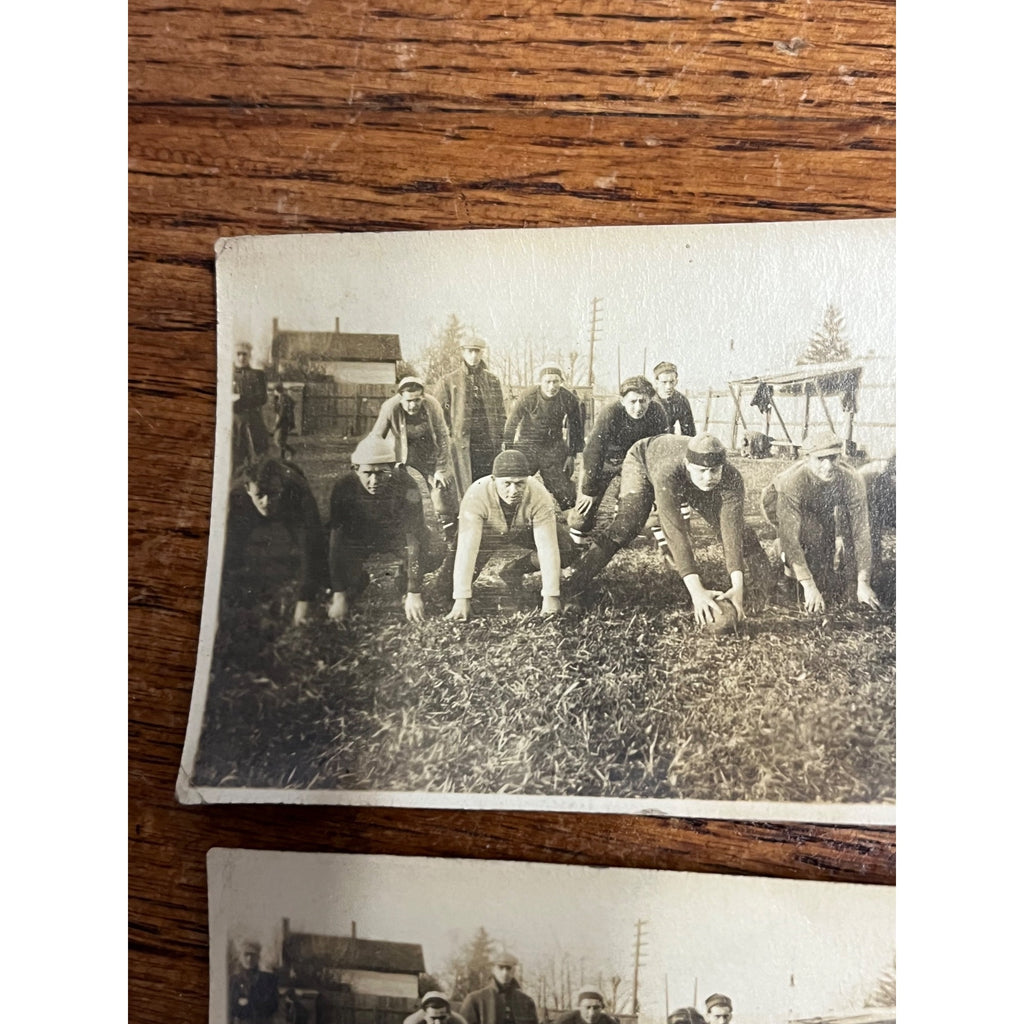 Vintage c1910s Football Team Club Snapshot Photos Ironwood Michigan? Photographs