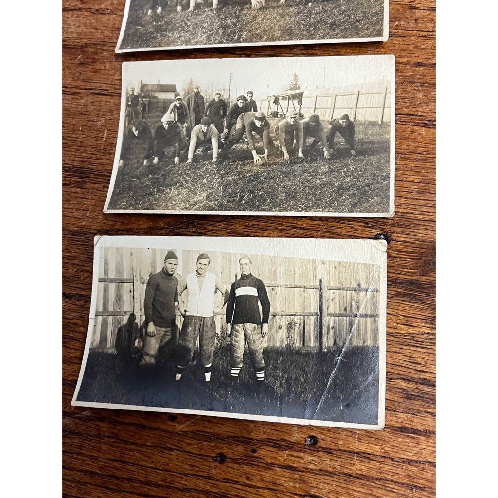 Vintage c1910s Football Team Club Snapshot Photos Ironwood Michigan? Photographs