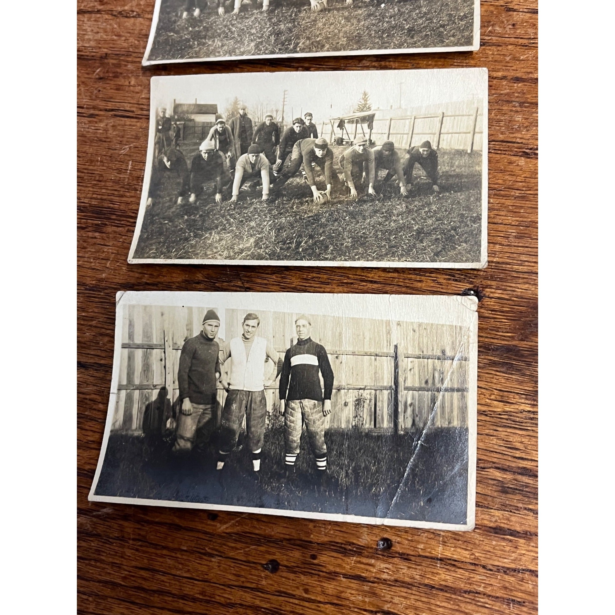 Vintage c1910s Football Team Club Snapshot Photos Ironwood Michigan? Photographs