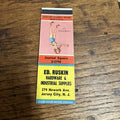Vintage 1940s Pinup Girl Girlie Matchbook Cover  Ruskin Jersey City NJ