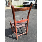 Antique Primitive 19th c. Ladderback Chair Woven Splint Seat Appalachian Country Folk Art 1800s Farmhouse
