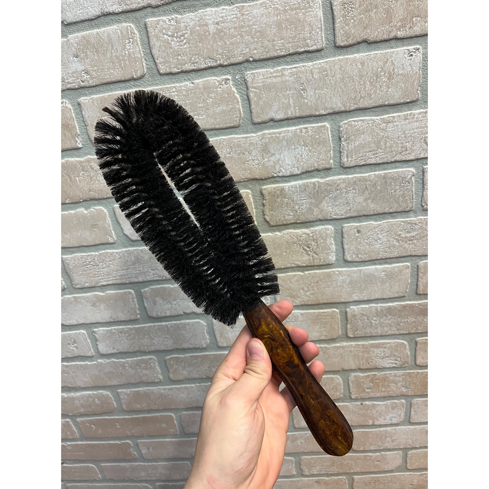 Vintage Fuller Brush Co. Lint Clothing Upholstery Brush With Marble Bakelite Handle