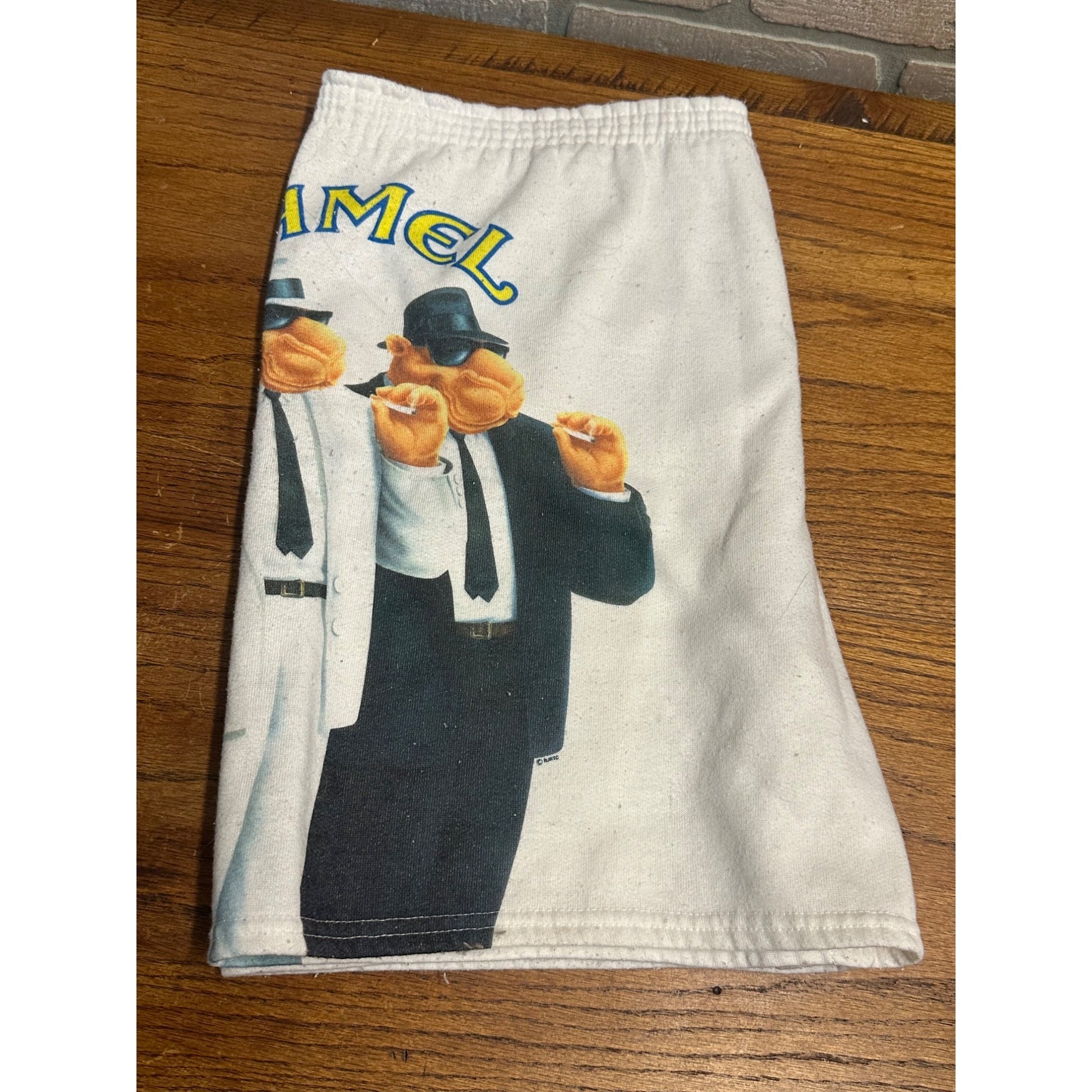 Vintage 90s Camel Joe Camel Blues Brothers Promo Shorts Fleece Made in USA