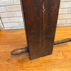 Antique Industrial Primitive Large Clamp Vise Tool Wooden