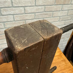 Antique Industrial Primitive Large Clamp Vise Tool Wooden