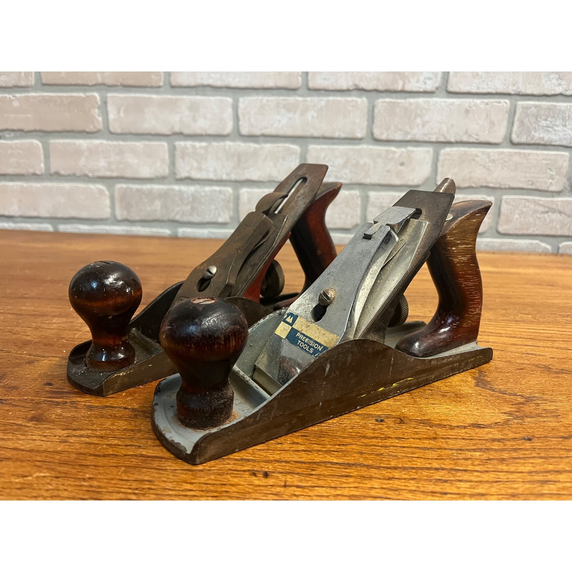 Vintage Dunlap 9.25" Woodworking Wood Plane & Montgomery Ward 9.5" Plane Tools