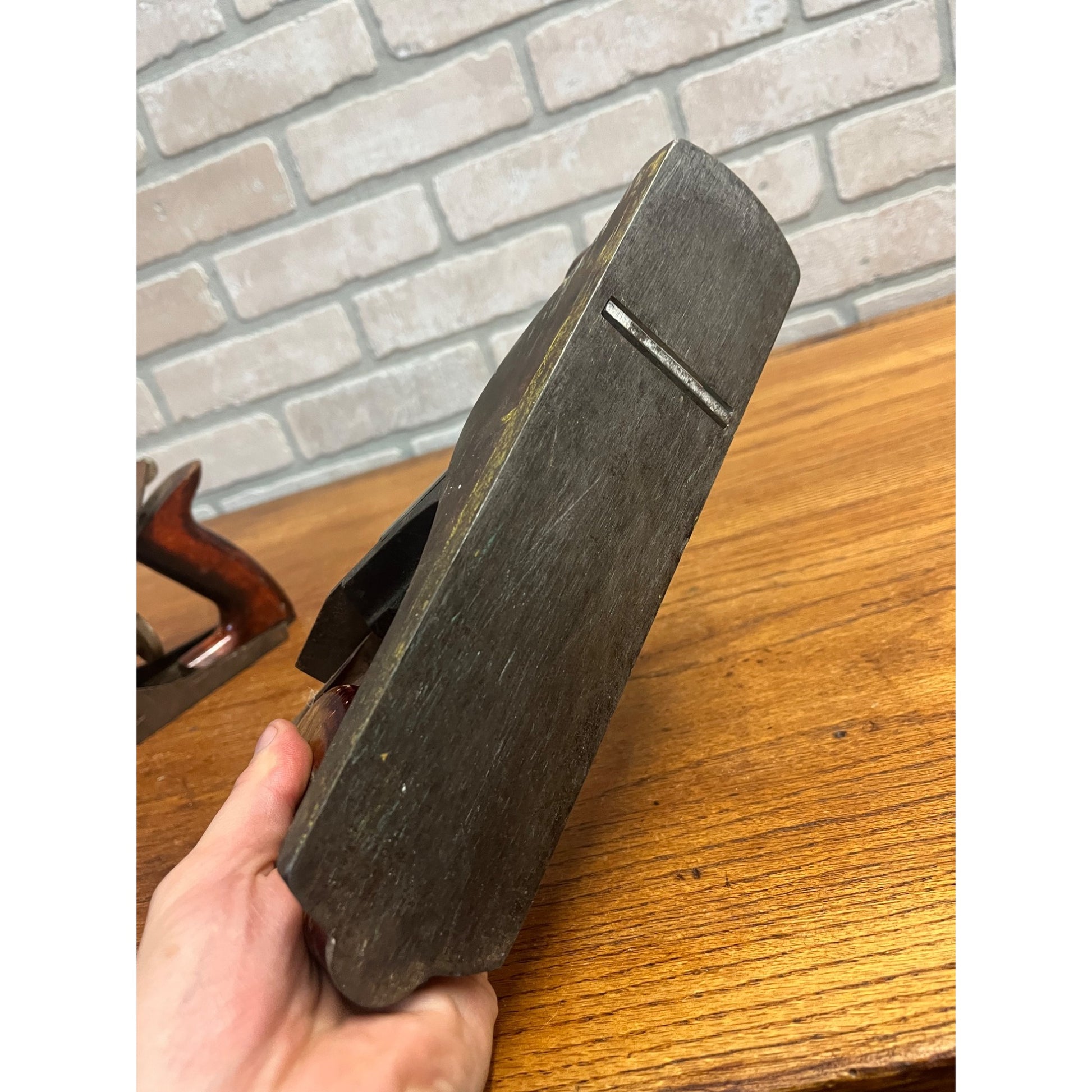 Vintage Dunlap 9.25" Woodworking Wood Plane & Montgomery Ward 9.5" Plane Tools