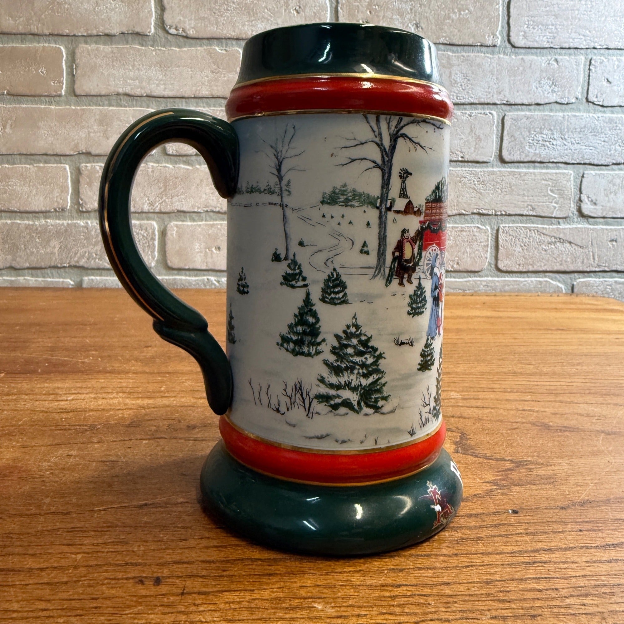 Vintage 1991 Budweiser Clydesdale Horses Beer Stein Mug Ceramic Susan Sampson