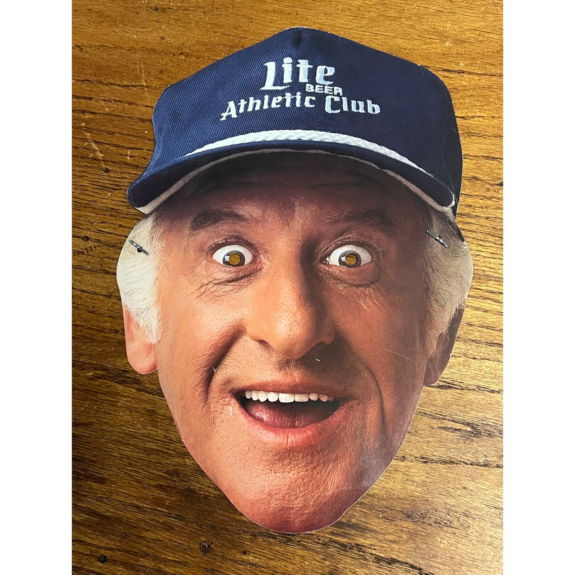Bob Uecker Rare 1986 Miller Beer Milwaukee County Stadium Brewers Mask/Card
