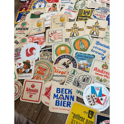 Huge Lot of Vintage 1960s-80s Beer Advertising Drink Coasters Bar Pub German ++