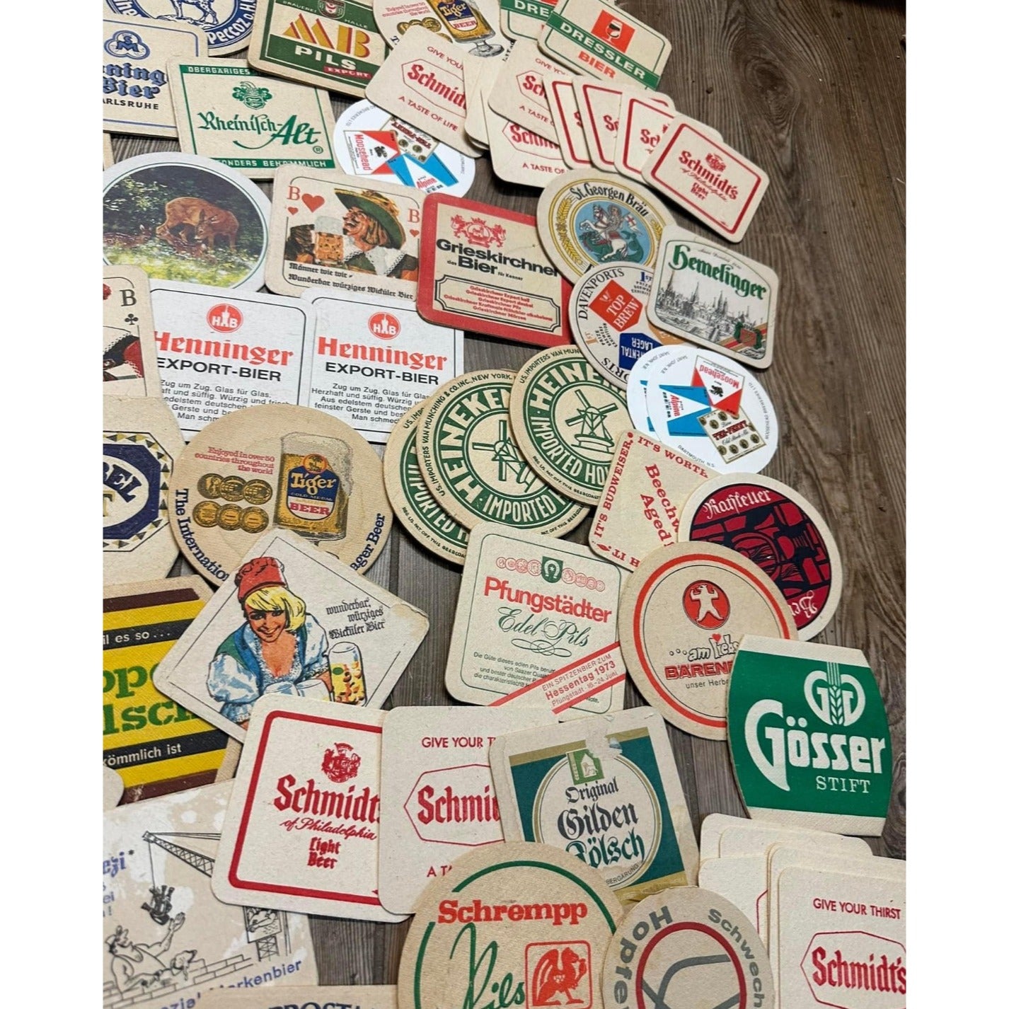 Huge Lot of Vintage 1960s-80s Beer Advertising Drink Coasters Bar Pub German ++