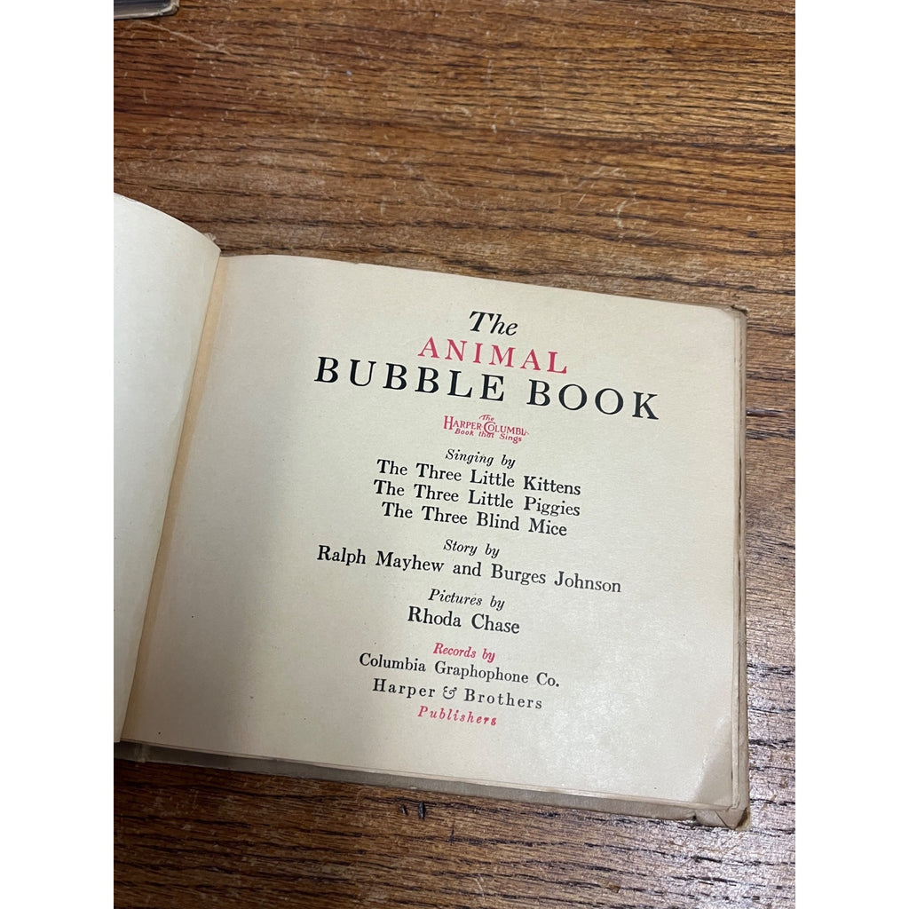 Lot 3 Vintage Harper Columbia Bubble Books The Bubble Book Animal Merry Midgets