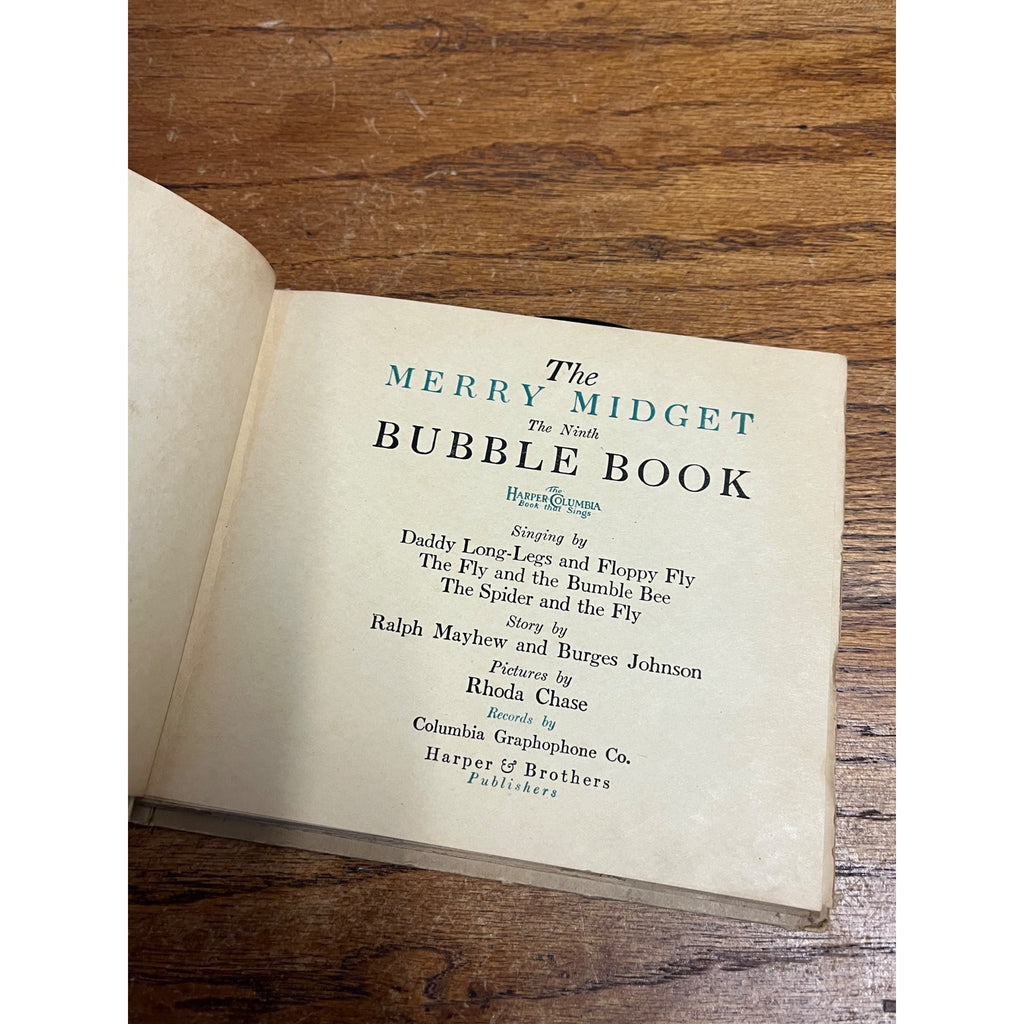 Lot 3 Vintage Harper Columbia Bubble Books The Bubble Book Animal Merry Midgets