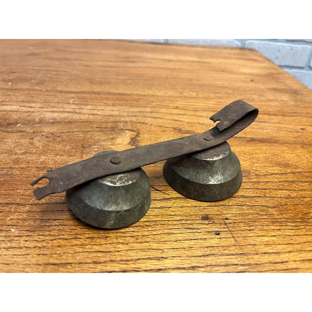 Antique Early Carriage Bells Cow Farm Banded Bells Country Decor