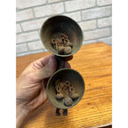 Antique Early Carriage Bells Cow Farm Banded Bells Country Decor