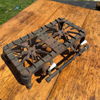 Antique Griswold Cast Iron 2 Burner Gas Cook Stove Top Double Cook Top