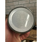 TWO WEST BEND THERMO SERV PLASTIC MUGS SILVER & BLACK  Mid-Century MCM