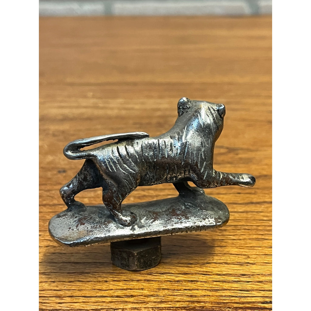 Vintage Raj Tiger Auto Mascot Radiator Hood Ornament Emblem British