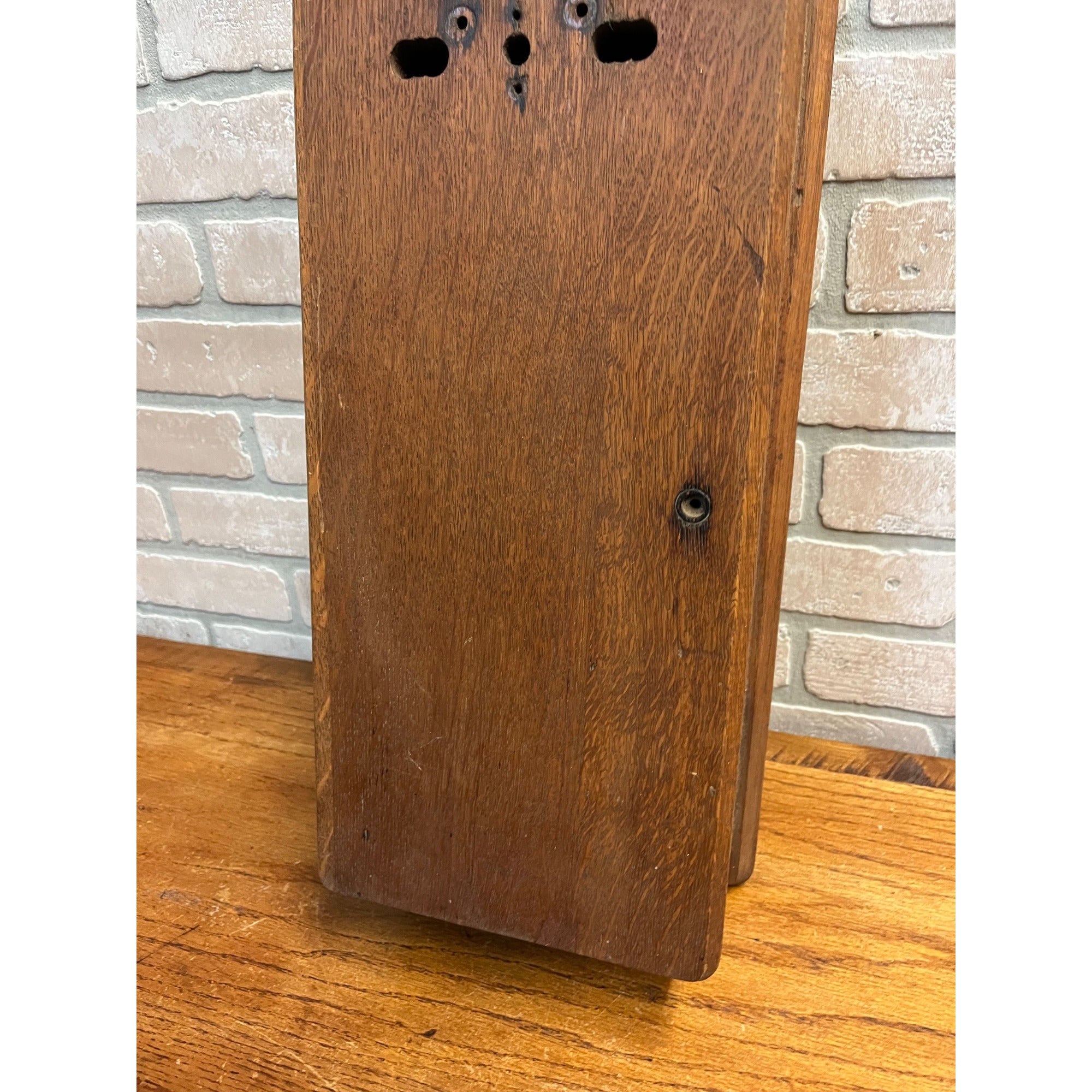 Antique Oak Telephone Wall Box Cabinet Empty - Parts/Restore