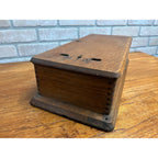 Antique Oak Telephone Wall Box Cabinet Empty - Parts/Restore