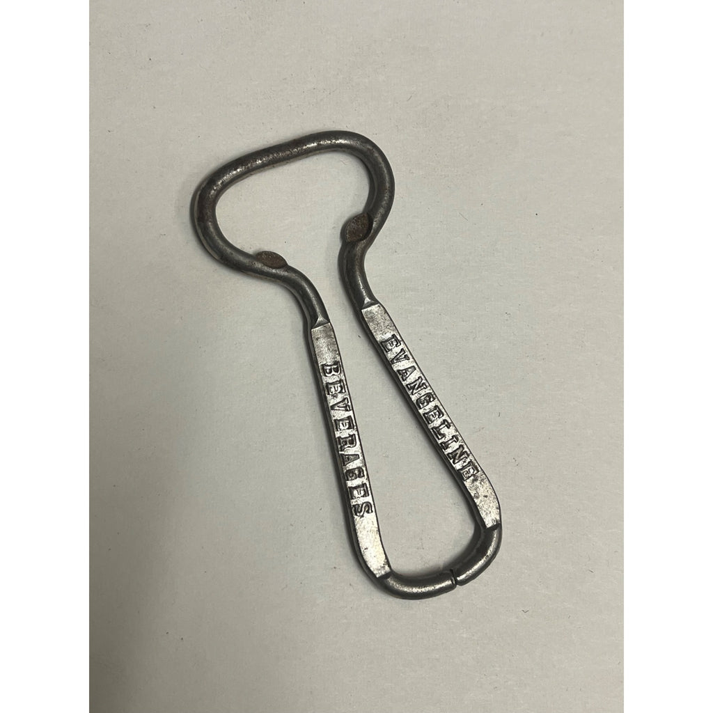 Vintage Evangeline Beverages Soda Beer Bottle Opener Advertising