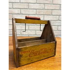 Vintage 1940s Coca-Cola Wooden Six-Pack Bottle Carrier Case WWII Wings Logo