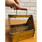 Vintage 1940s Coca-Cola Wooden Six-Pack Bottle Carrier Case WWII Wings Logo