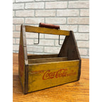 Vintage 1940s Coca-Cola Wooden Six-Pack Bottle Carrier Case WWII Wings Logo