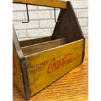 Vintage 1940s Coca-Cola Wooden Six-Pack Bottle Carrier Case WWII Wings Logo