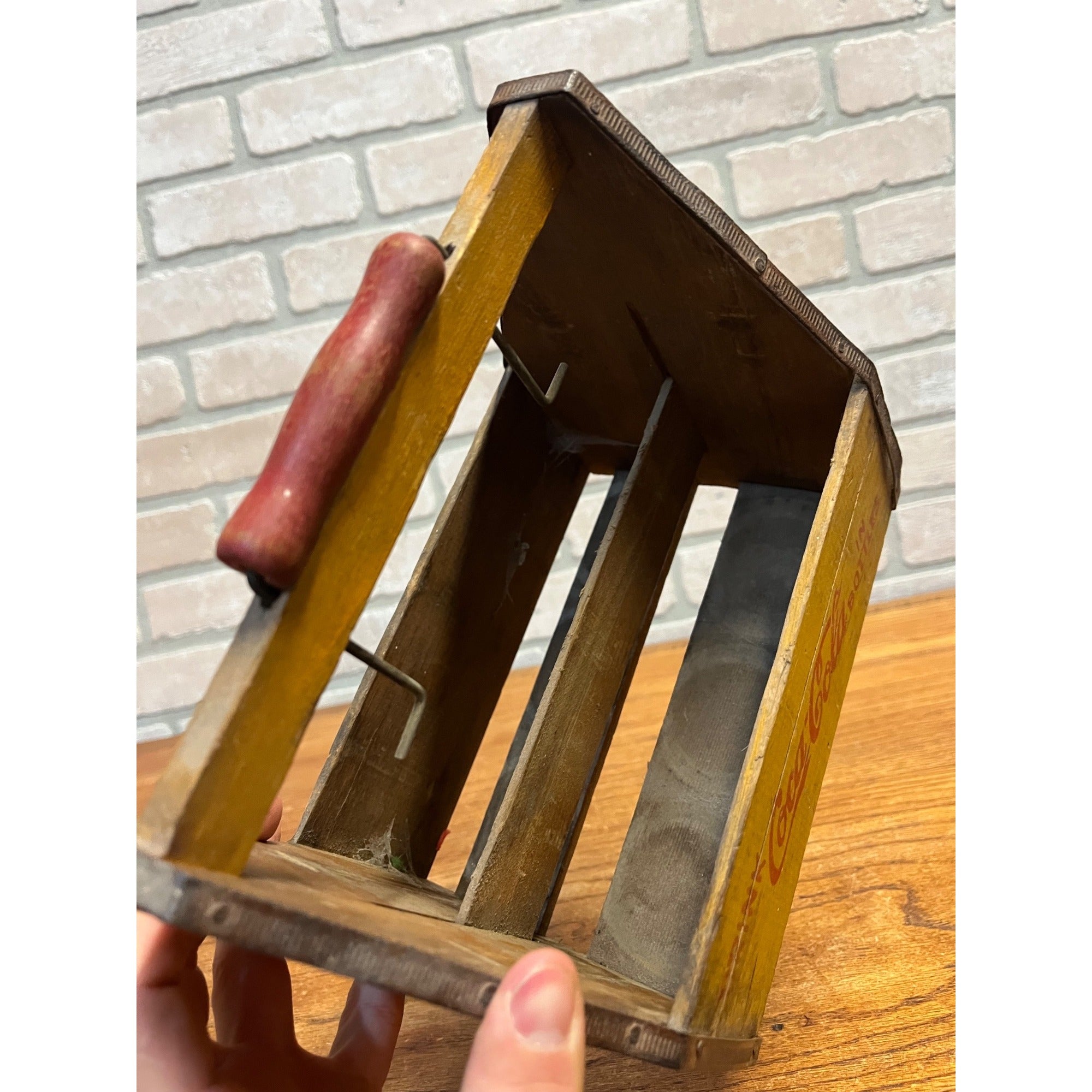 Vintage 1940s Coca-Cola Wooden Six-Pack Bottle Carrier Case WWII Wings Logo