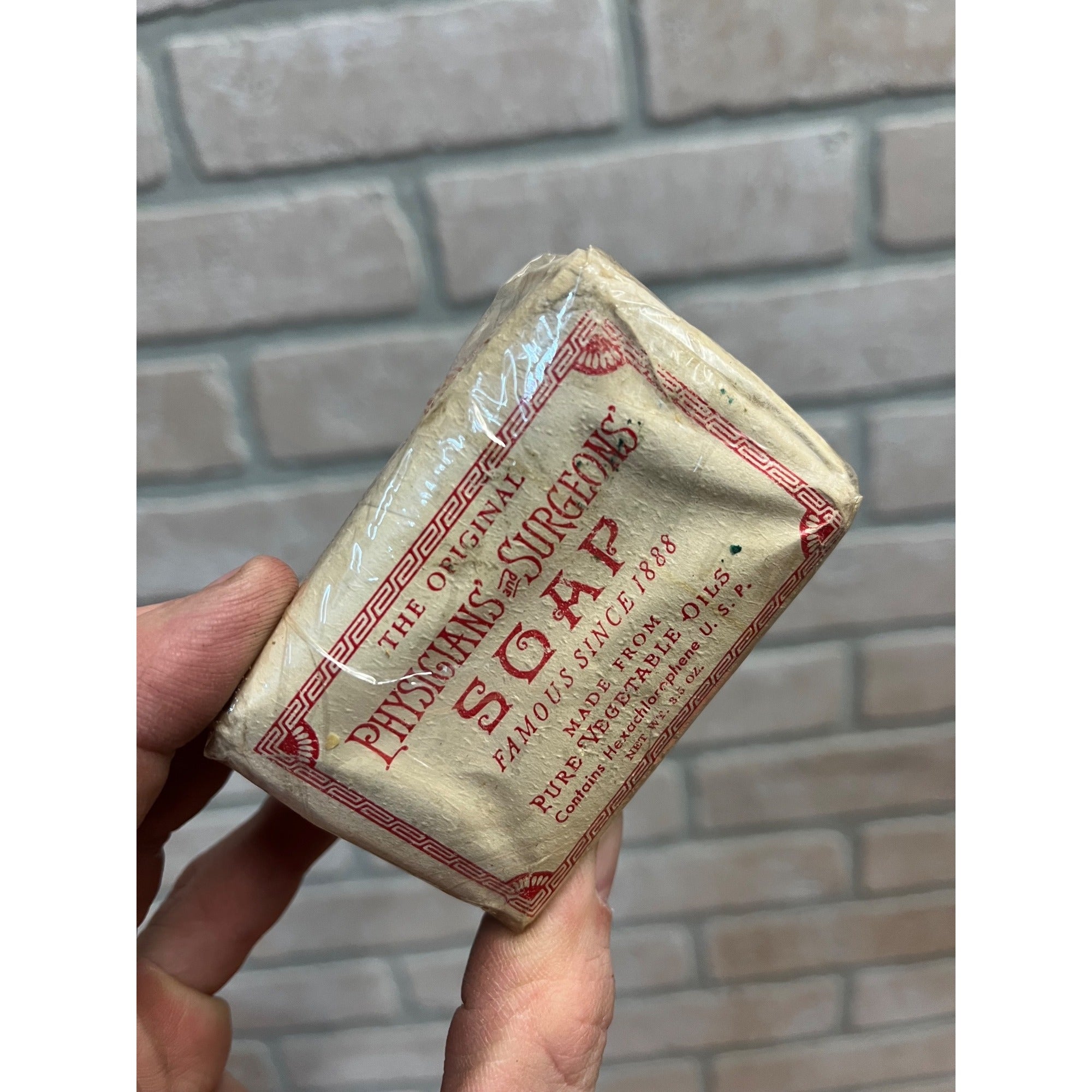 Original Late 1800s Physicians' & Surgeons' Soap Bar Apothecary Cincinnati Ohio