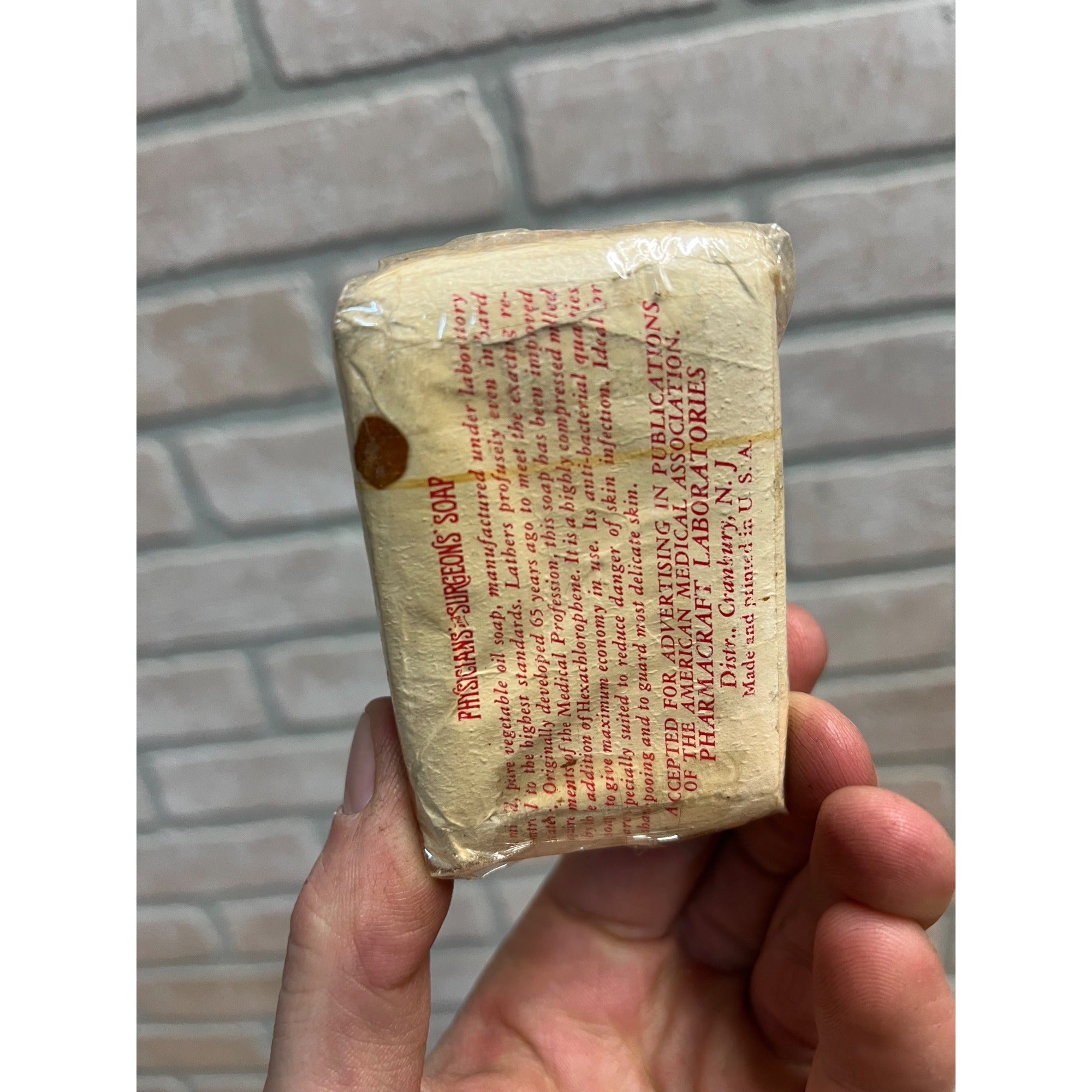 Original Late 1800s Physicians' & Surgeons' Soap Bar Apothecary Cincinnati Ohio