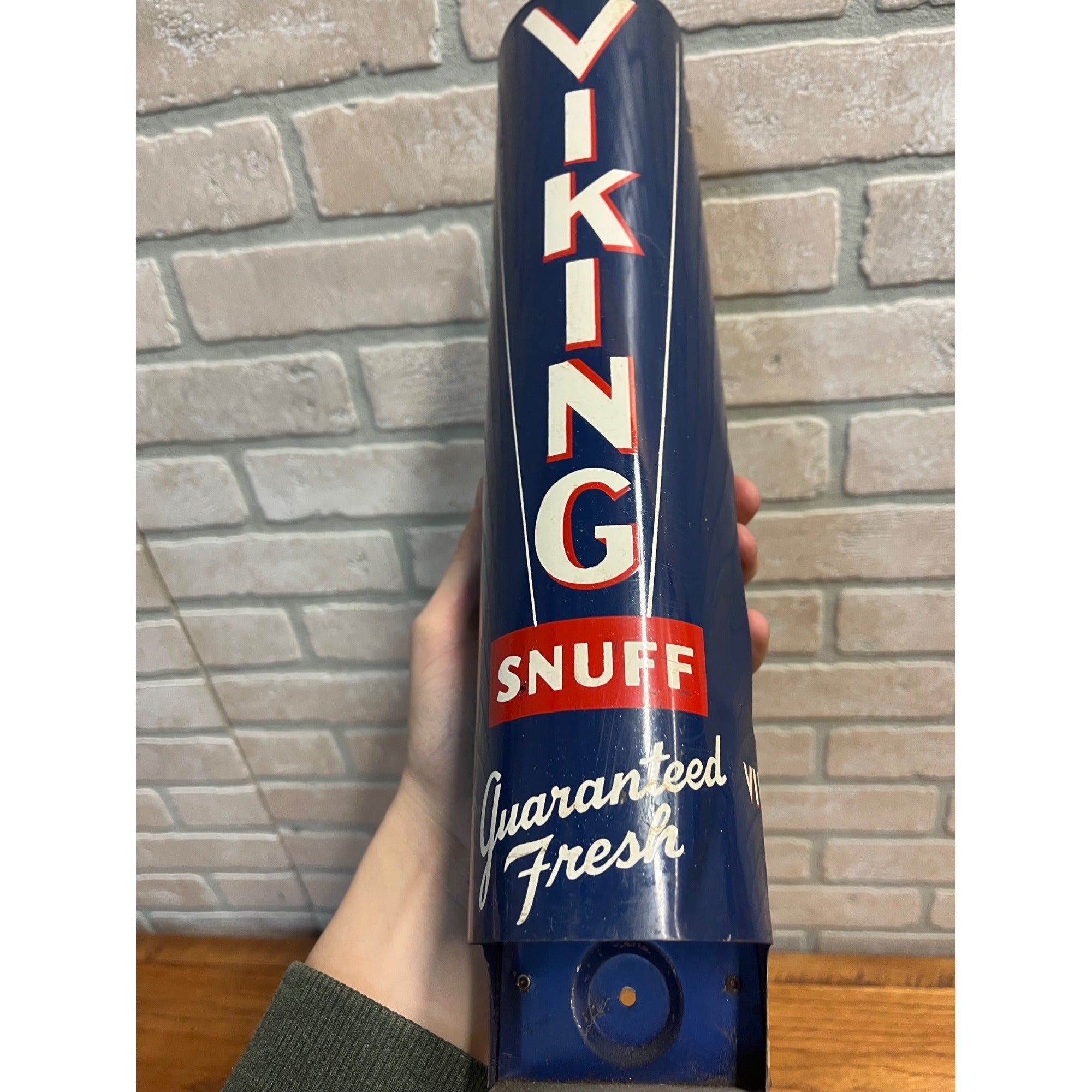 Viking Snuff Chewing Tobacco Dispenser Sign Advertising Store Display Tobacciana