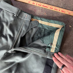 Vintage Military Dress Uniform Jacket & Pants Green Wool Blend Striped Trousers Gold Buttons
