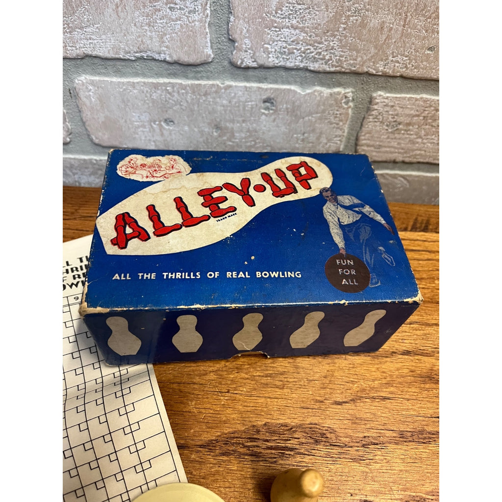 Vintage Alley-Up Tabletop Bowling Dice Game William Bruce Co. - Incomplete