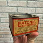 Vintage 1920s Eatonic Rmedy Co. Paper Label Tin Quack Medicine Can Chicago