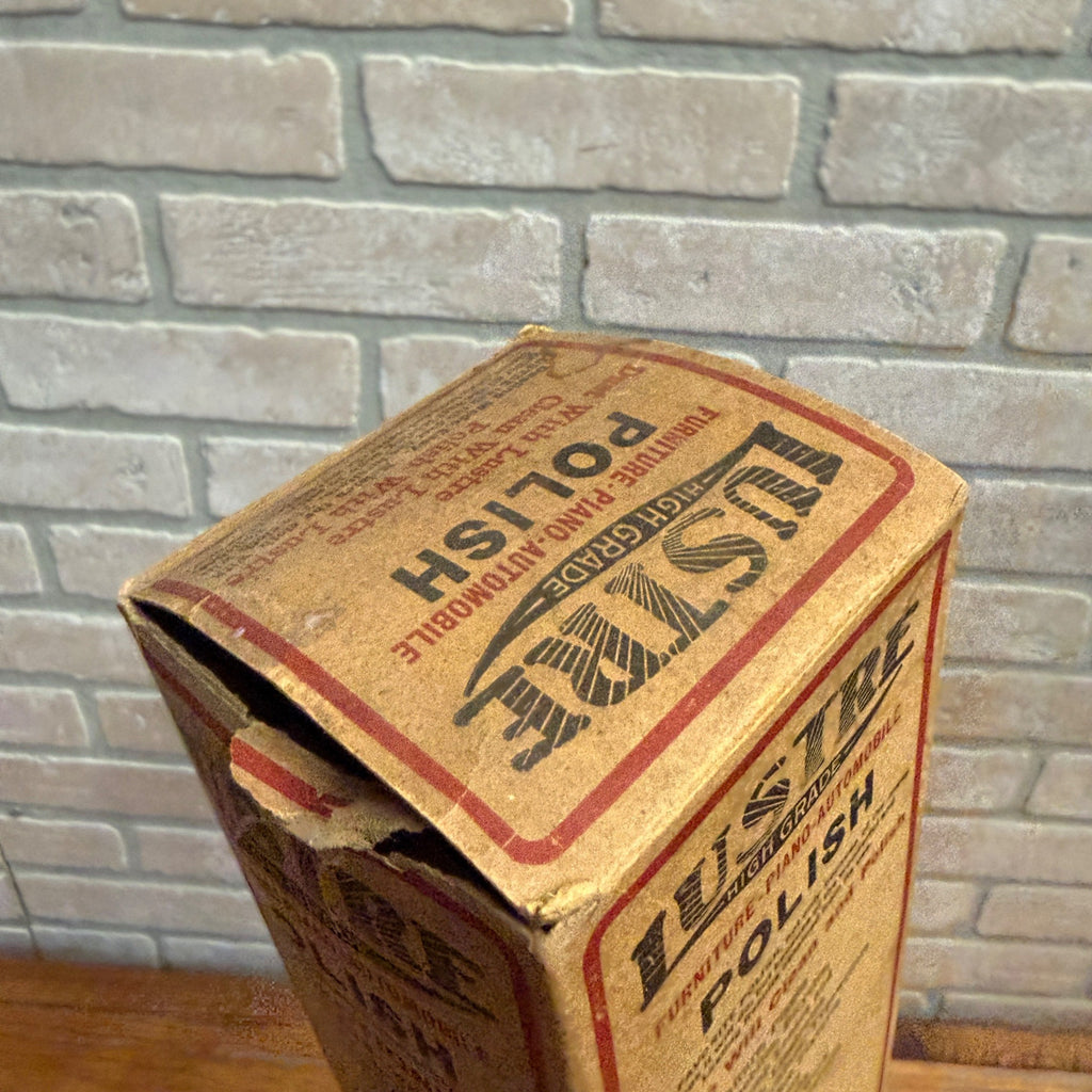 Vintage 1930s Lustre Polish Empty Advertising Box Furniture Automobile Chicago
