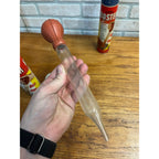 Vintage Pyrex Artbeck Glass Turkey Roast Chicken Baster Lot (2) w/ Tubes